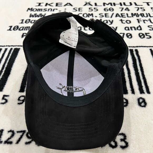 A-COLD-WALL* EMBROIDERED LOGO Back Label Tag SUEDE CAP - Picture 5 of 8